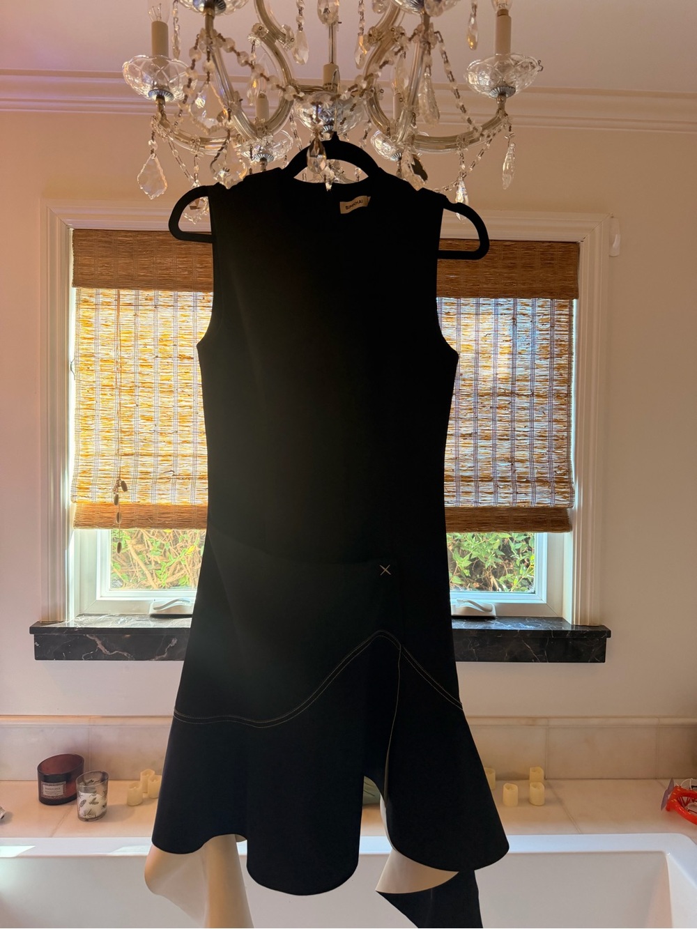 Jonathan Simkhai Black Sleeveless Flared Hem Dress